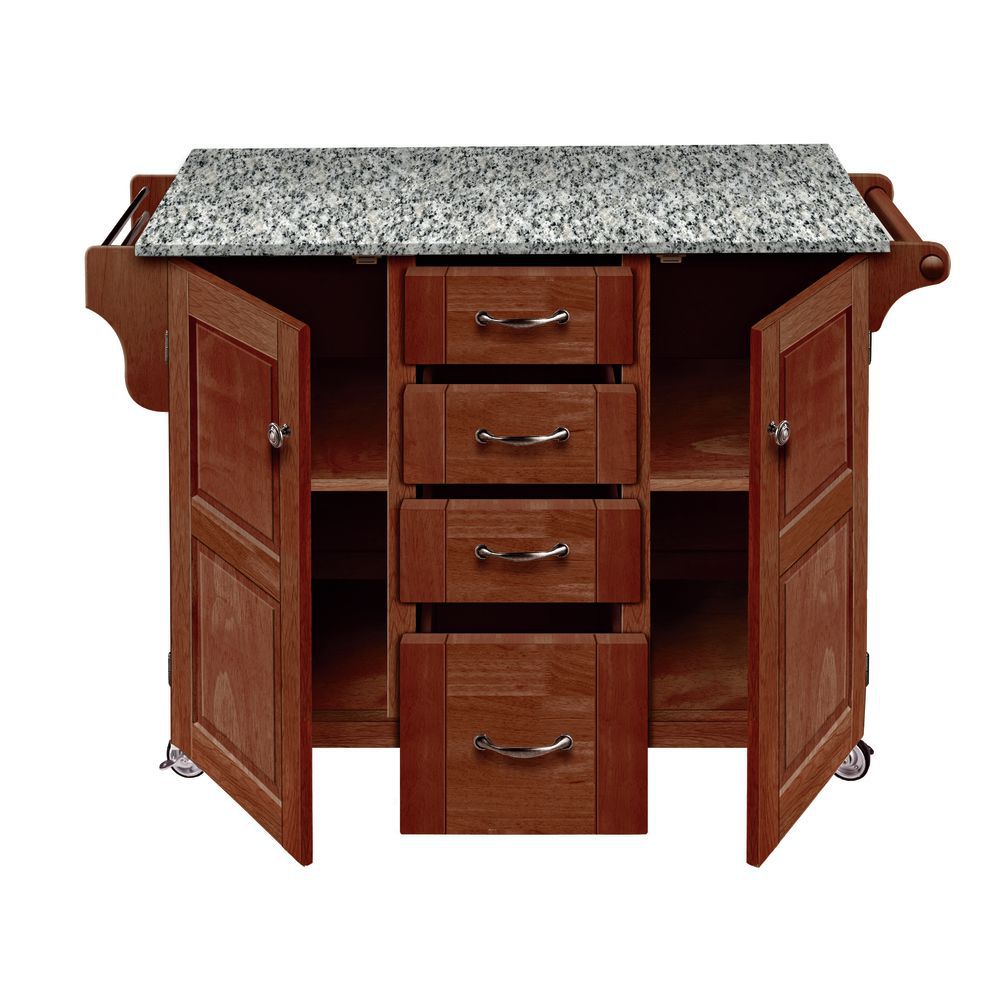 Granite Top Portable Kitchen Island