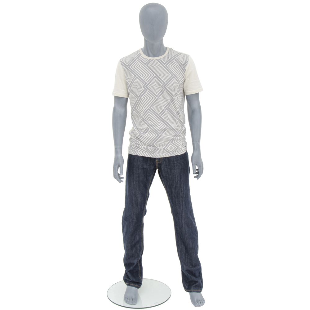 MANNEQUIN, MALE, ARMS/SIDE, SLATE, W/BASE