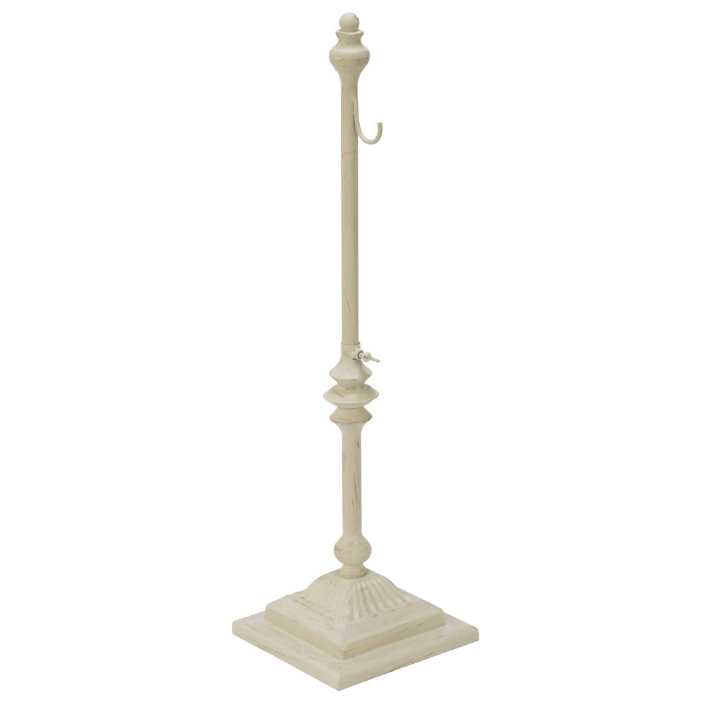 DISPLAY STAND, COUNTER, METAL W/HOOK, WHITE