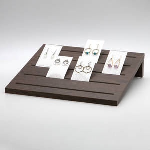 Glass Lid Jewelry Box Showcase 10 Hooks Chain Necklace Tray