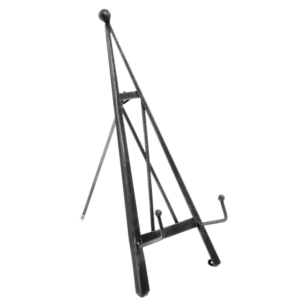 EASEL, INDUSTRIAL, BRUSHED SILVER, 17"H