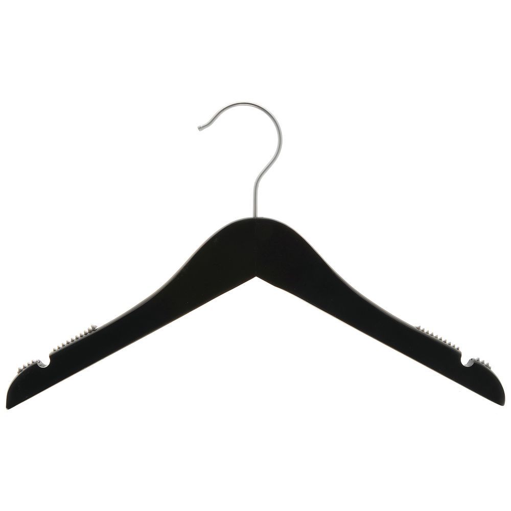 Black Wood Hangers Features a Satin Nickel Hook