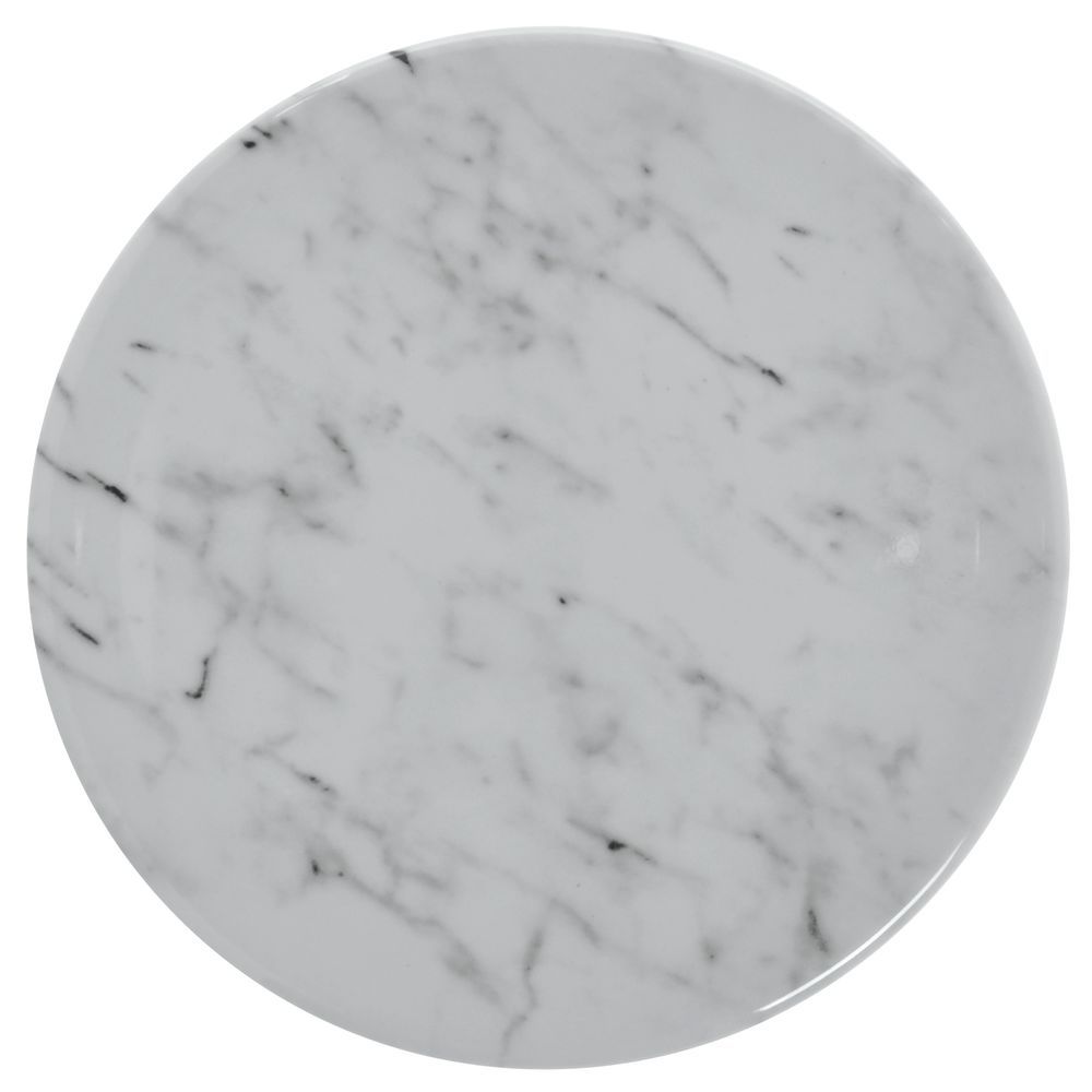 Delfin Light Marble-Look Melamine Flat Disk 9"dia x 3/4"H