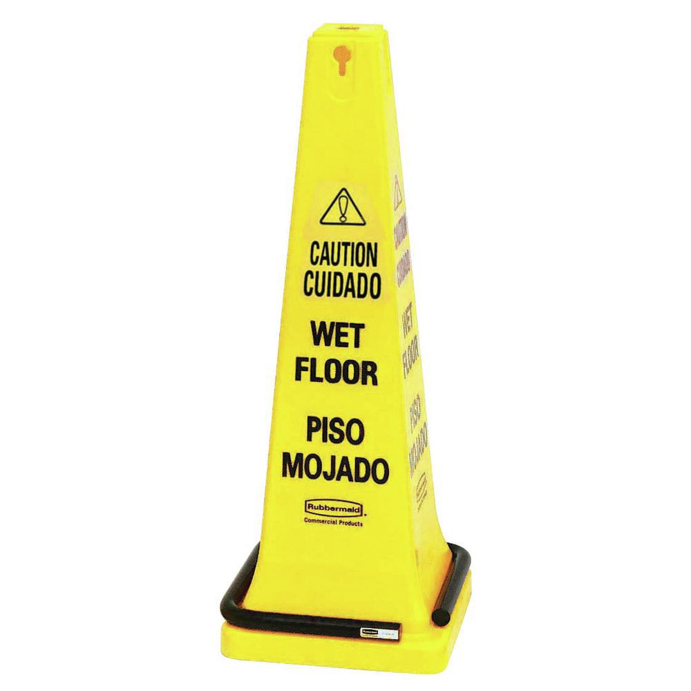 Rubbermaid Caution Floor Sign Is 25"H 