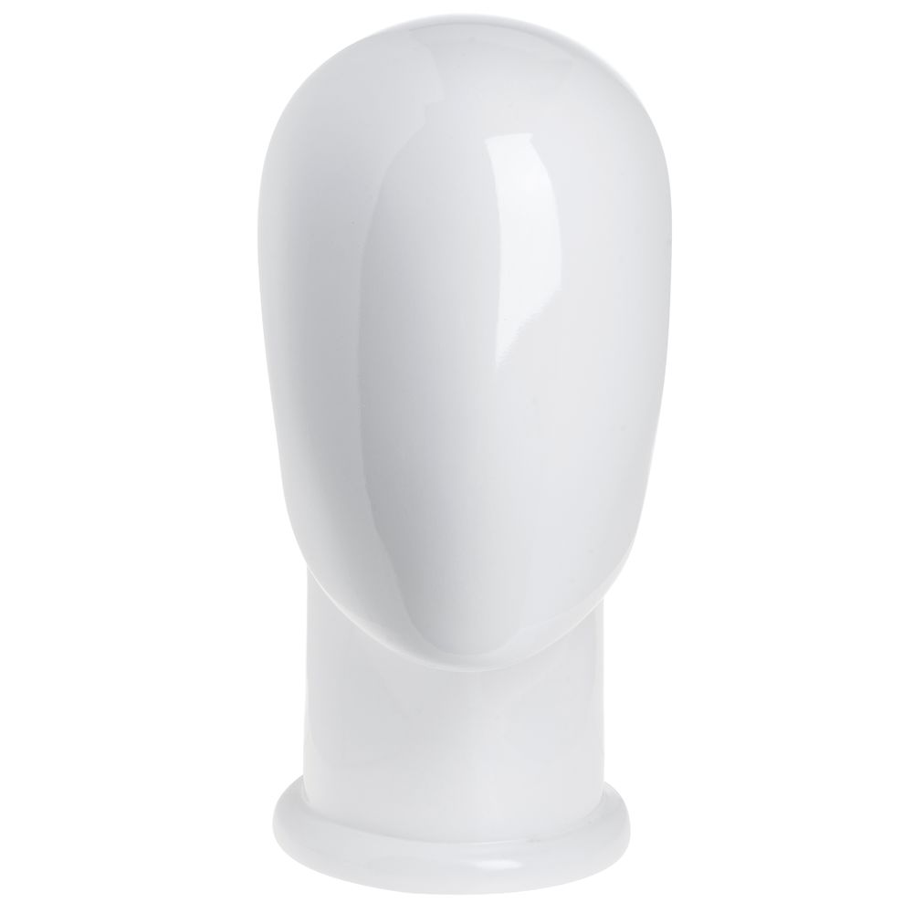 HEAD, MALE, ABSTRACT, GLOSS WHITE, 12"H