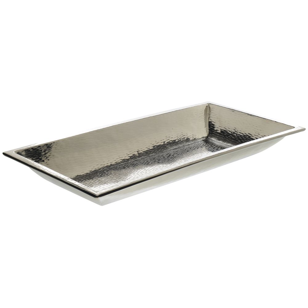 TRAY, S/S, HAMMERED, LARGE, RECTANGULAR