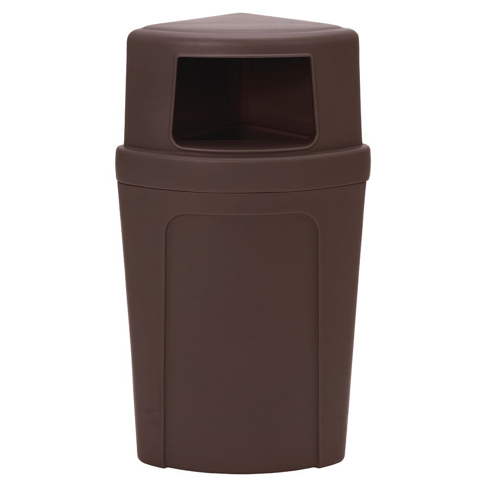 Brown Trash Can