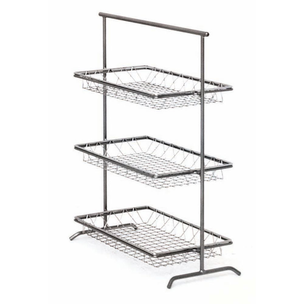 3 Tiered Metal Stand is Slanted for Better Display