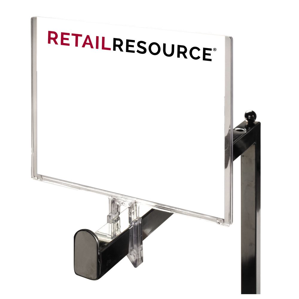 7" x 5 1/2" Clear with Clamp Signholder, Horizontal