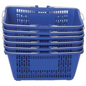 Store Shopping Baskets, Plastic Totes for Grocery, Convenience and Retail,  Medium Size, 18 L x 13 W x 9 H - Store Fixtures Direct