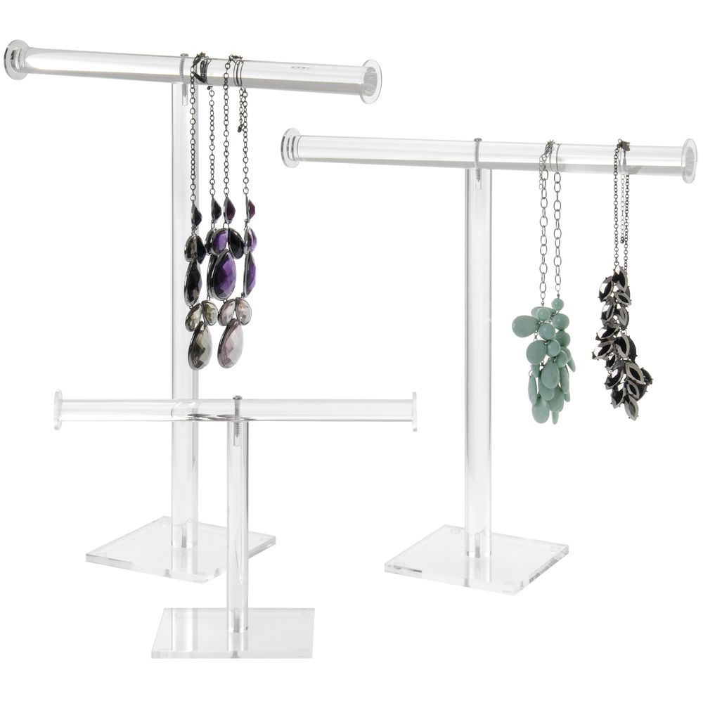T-Bar Necklace Stand Acrylic 8"H