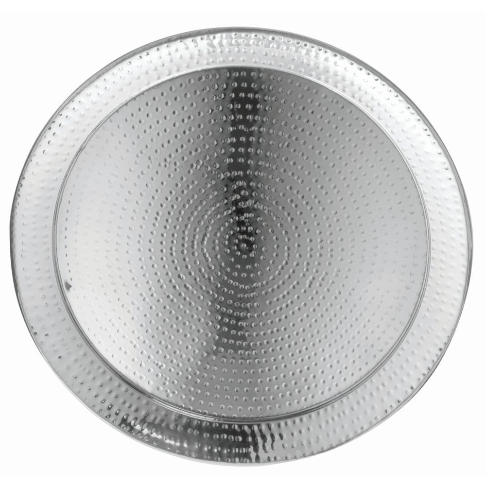 American Metalcraft Hammered Stainless Steel Serving Tray Round 22"D 