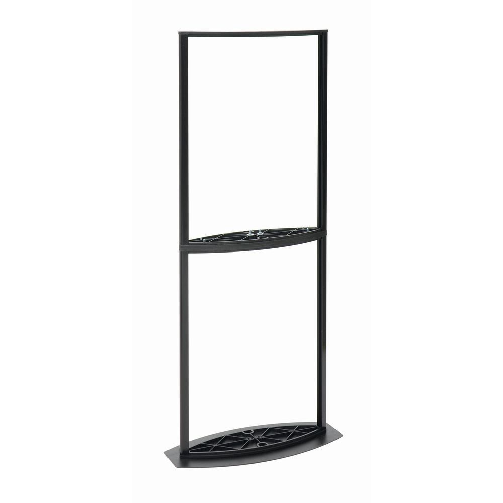 Convex Poster Stand, 2-Tier, Black