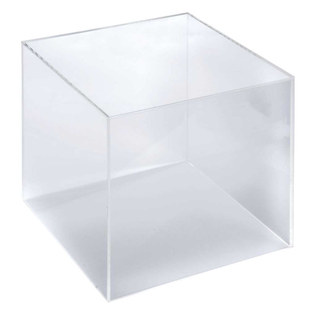 Square Acrylic Display Cube with Open Bottom