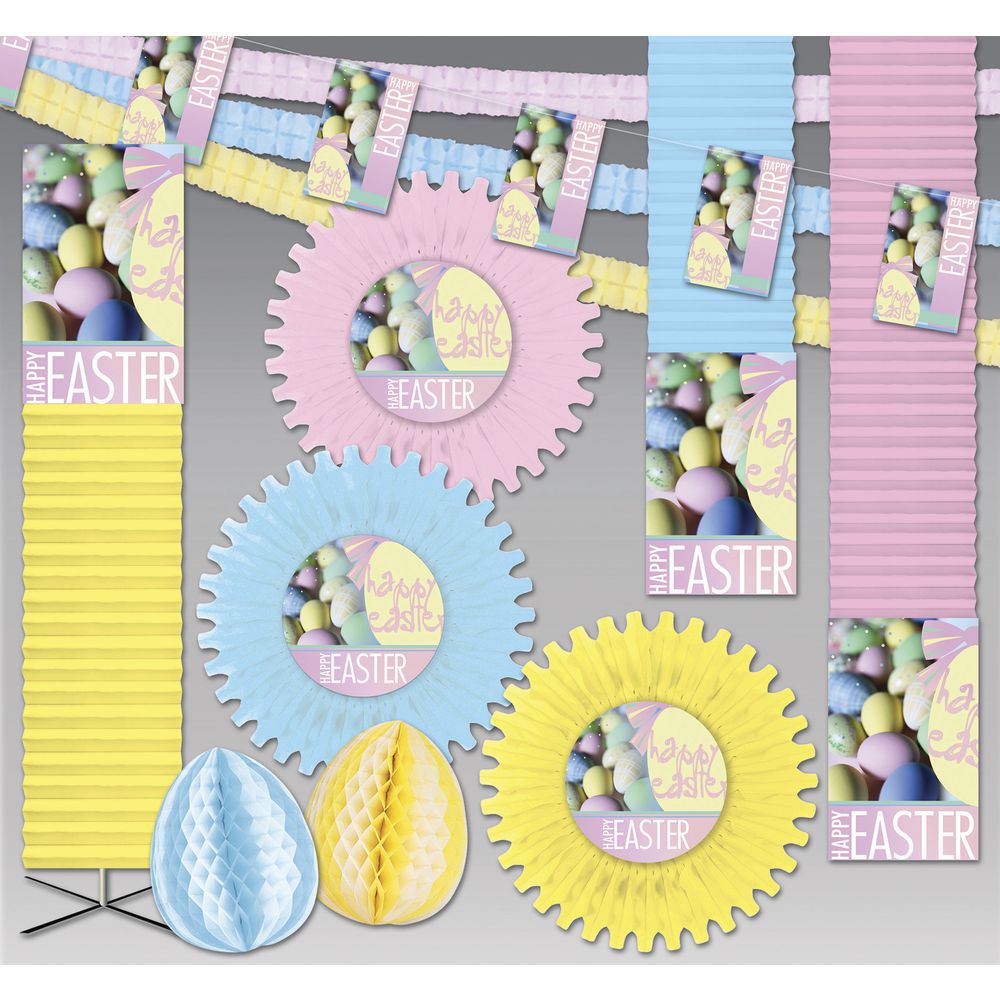 Decorations Kit Easter Eggs Deluxe 6000 Sq Ft Crepe