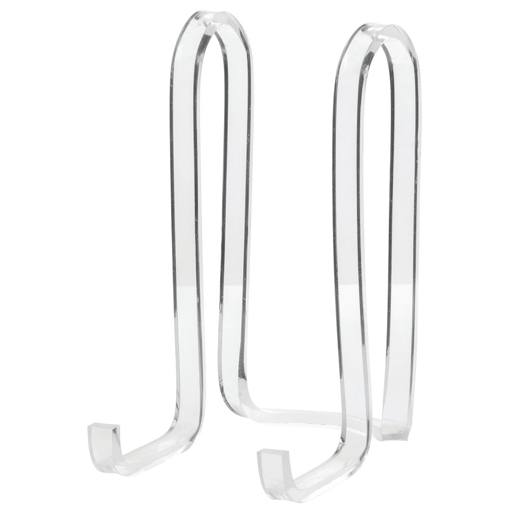 8" (H) Ribbon Design Clear Plastic Plate Stand