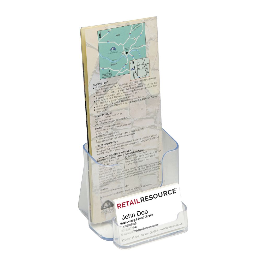 Clear Business Card Display Stand