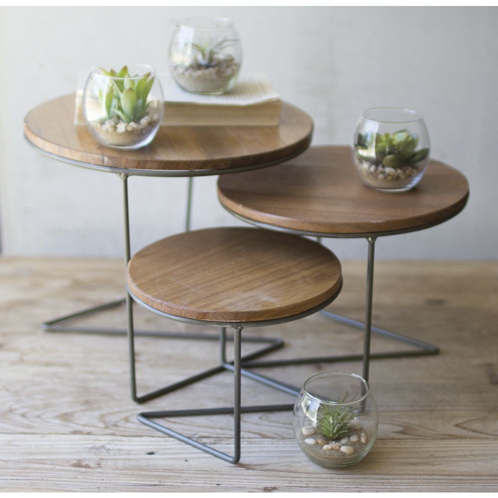 Set 3 Round Retail Nesting Tables tillescenter Retail Store Fixtures ...