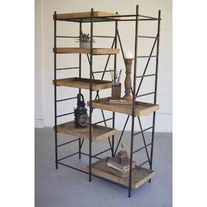 Metal and store wood display shelves