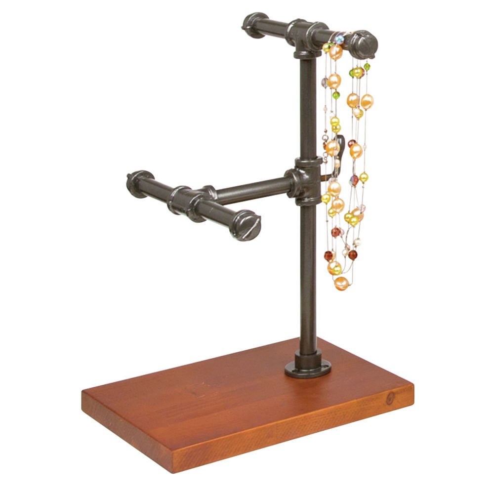 Industrial Pipe Tiered Jewelry Stand, Medium
