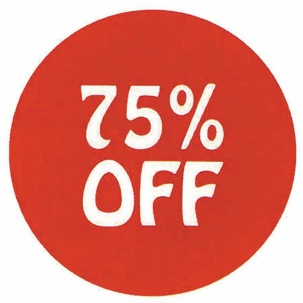 20% Percent Off Stickers for Retail 0.75 Inch 500 Adhesive Labels