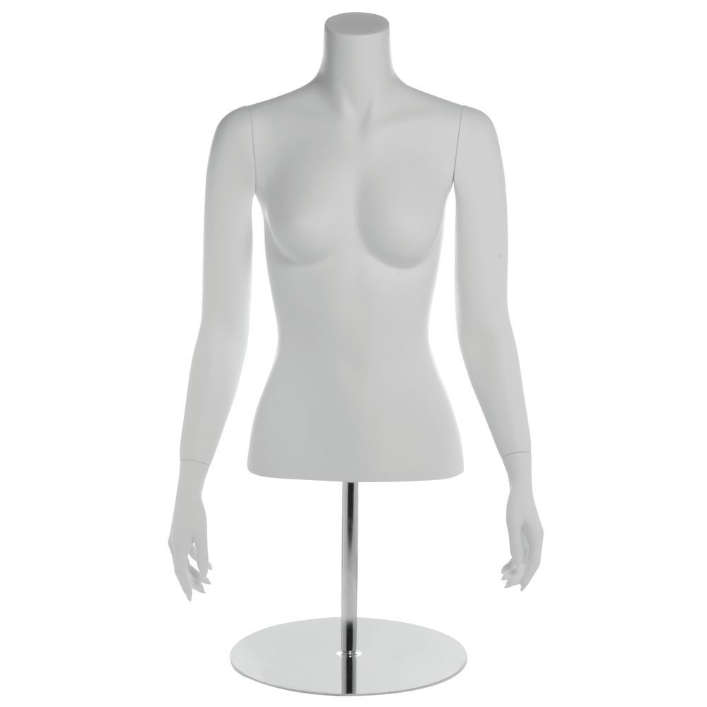 #5010 Female Torso Mannequin Form Display Bust White Color 