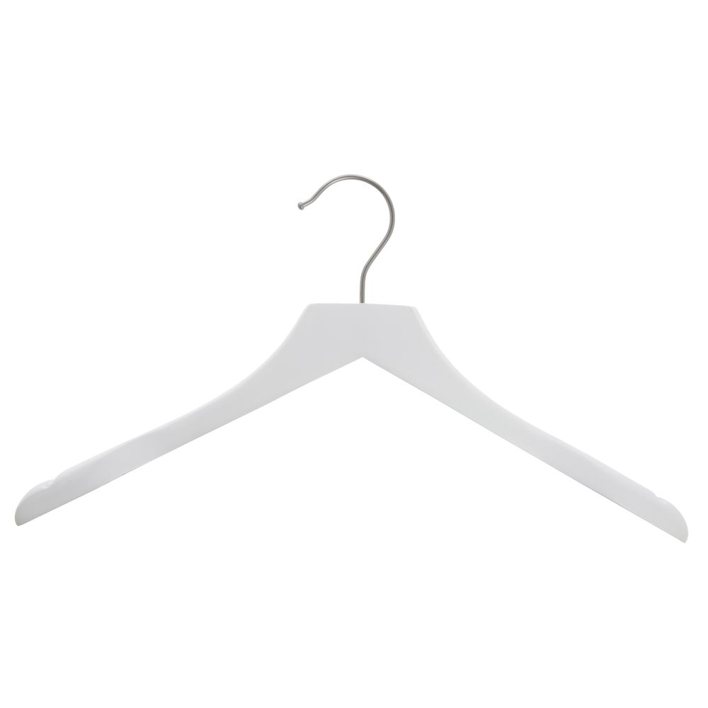 Flared Shoulder Jacket Hanger, White