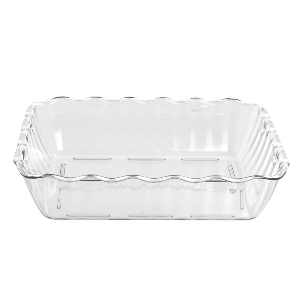 CROCK, 10 LB., SCALLOPED, FULL SIZE, CLEAR