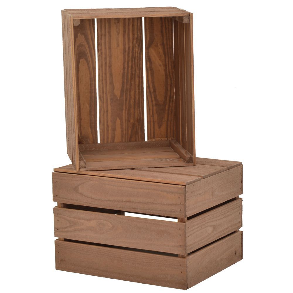 CRATE, STACKING, EARLY AMERICAN SOLID PINE