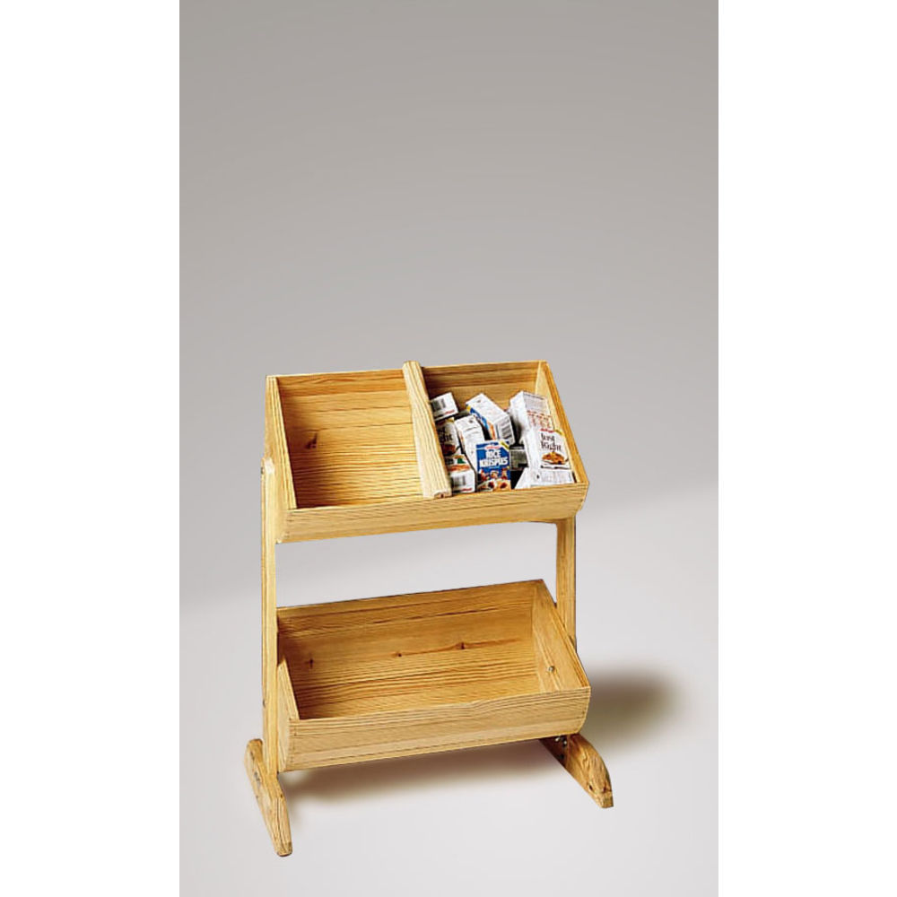 Wood Display Racks with Rustic Oak Stained Wood