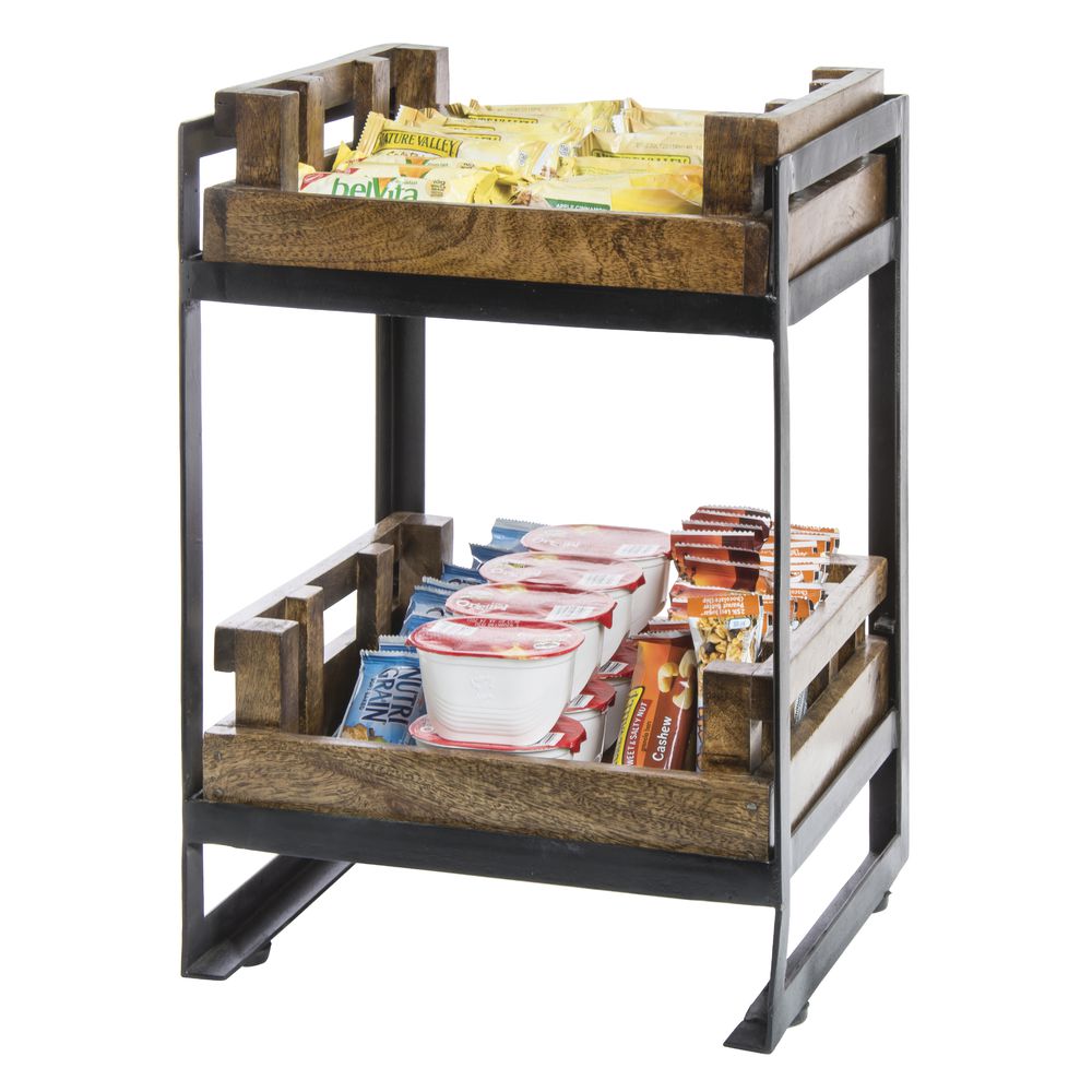 CRATE STAND, FARMERS, COUNTERTOP, W/2 CRATE
