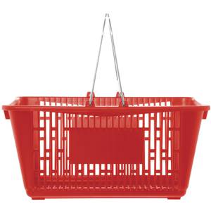 PLASTIC SHOPPING BASKETS BLUE AND GREEN RETAIL SUPERMARKET STORE RED 