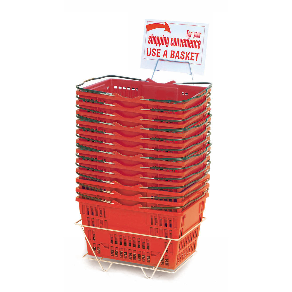Red Plastic Shopping Baskets