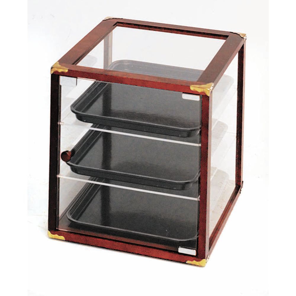 Bakery Display Case Trimmed with Solid Wood - Mahogany Finish