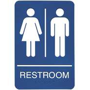 ADA Compliant Unisex Restroom Sign, Blue