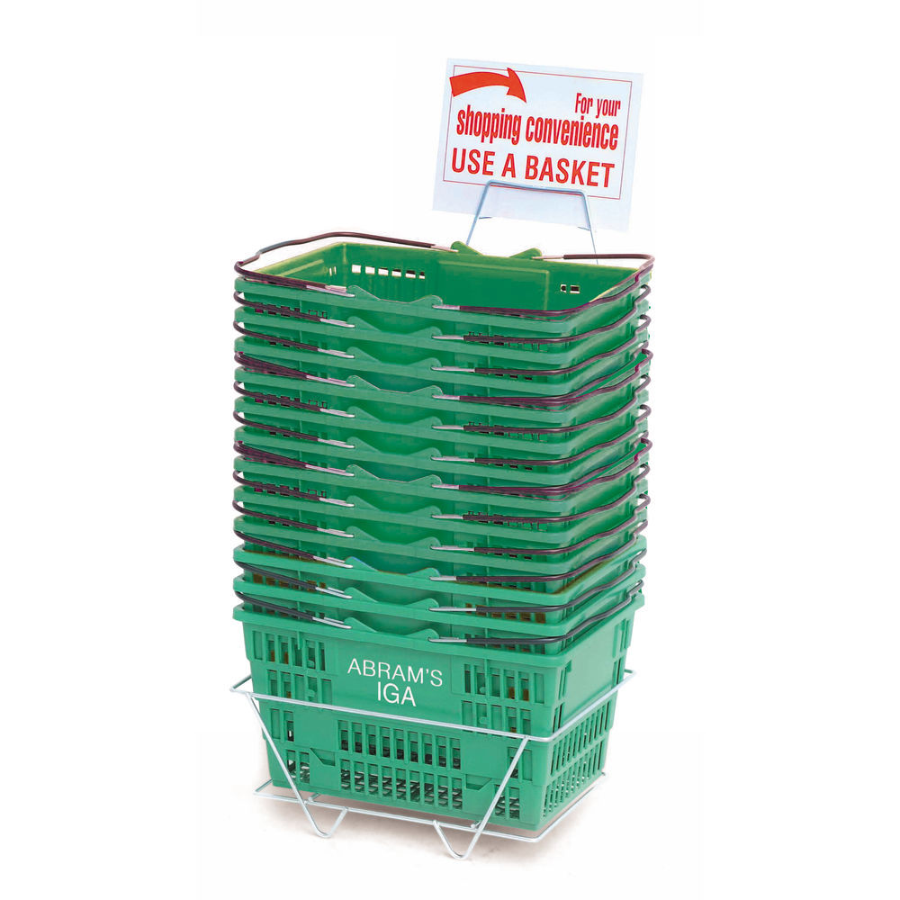 Green Plastic Shopping Baskets