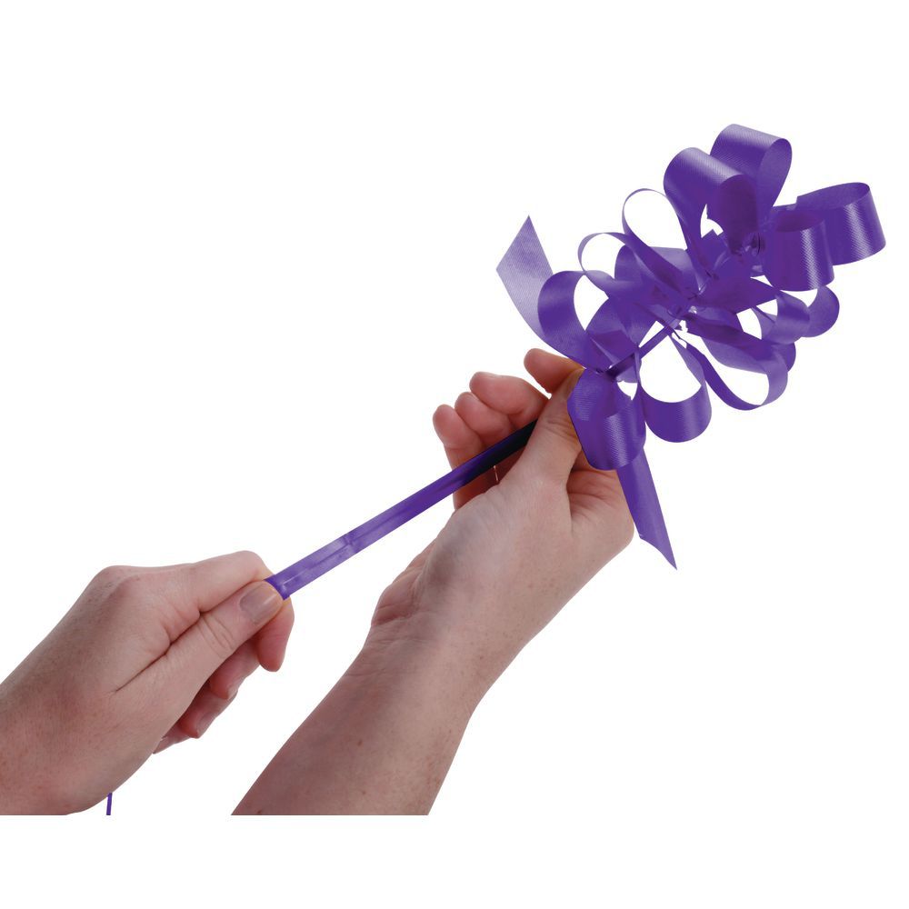 4 (W) Purple Pull Bows