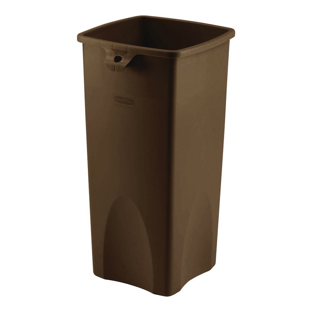 Rubbermaid 23 Gal Untouchable Brown Plastic Kitchen Garbage Can 16 1 2 L X 15 1 2 W X 31 H