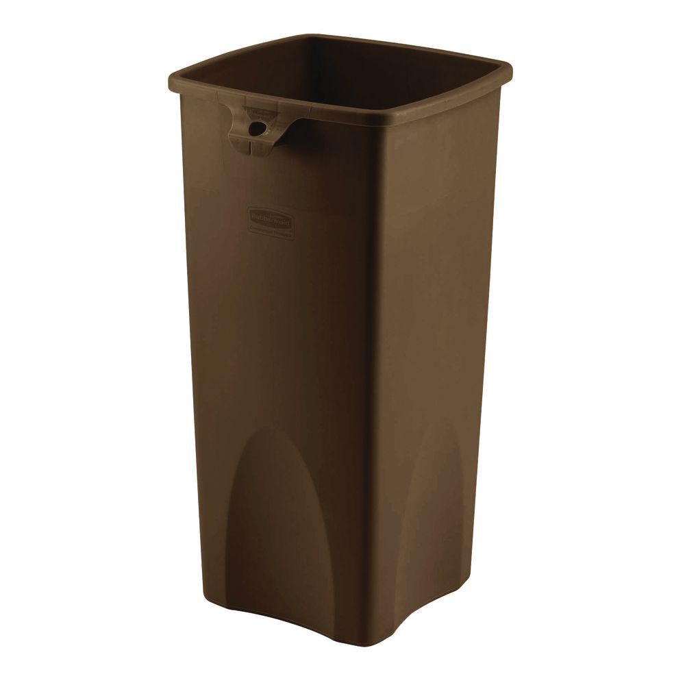 Rubbermaid 23 Gal Untouchable Brown Plastic Kitchen Garbage