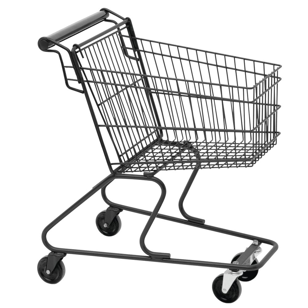 Child's Metal Shopping Cart, Black