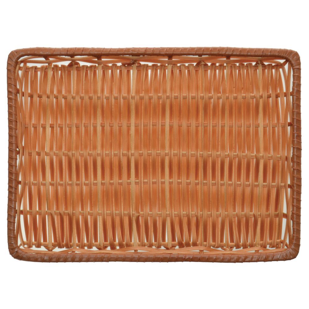 Wicker Basket is Natural Colored and has a Tri-Cord Design