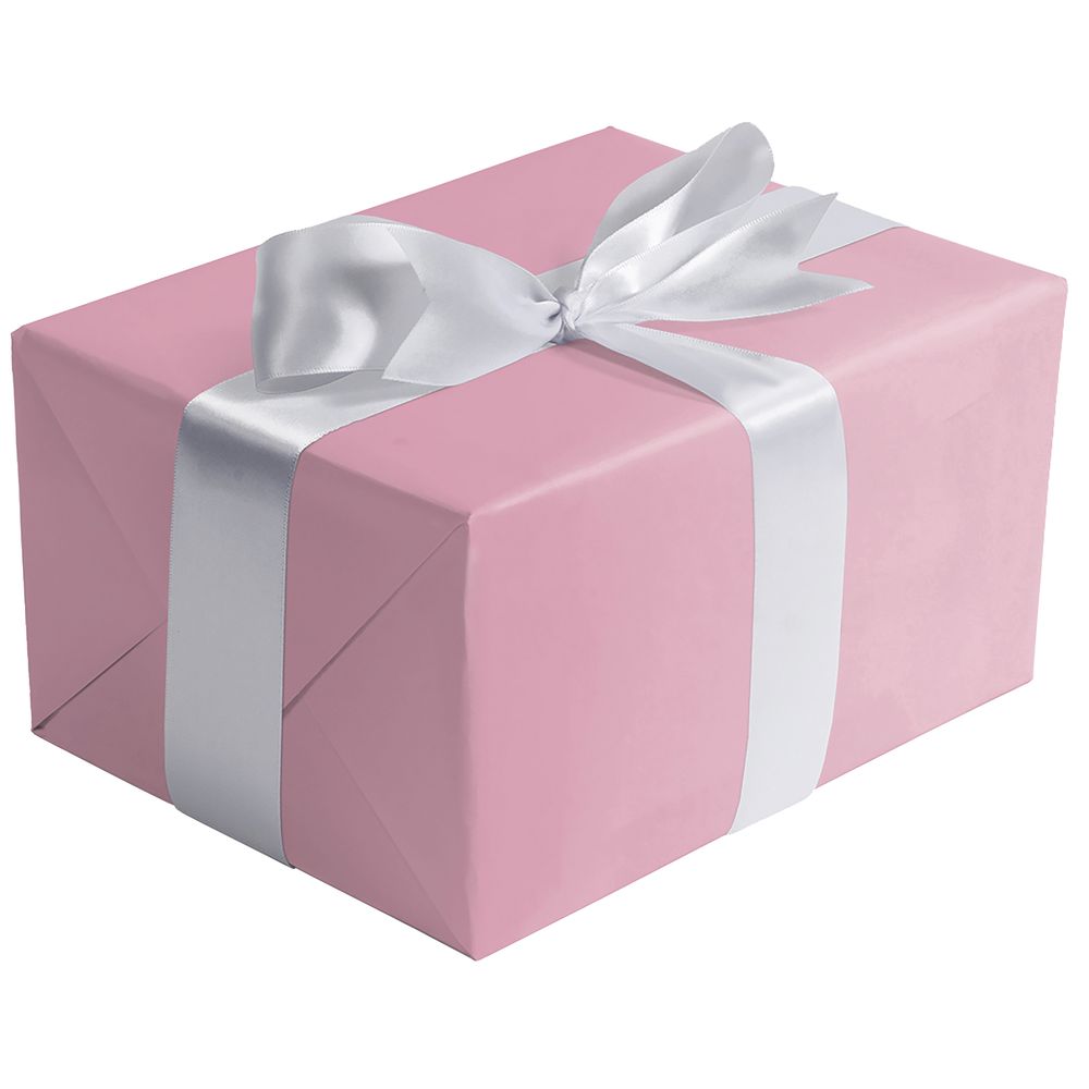 24W Pastel Pink Gift Wrap, Full Roll