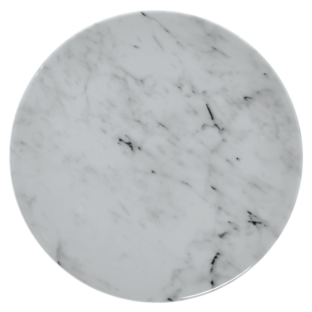 Delfin Light Marble-Look Melamine Flat Disk 11"dia  x 3/4"H