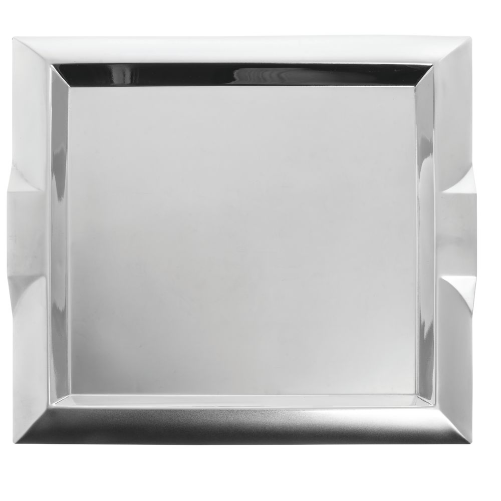 TRAY, S/S SQUARE, LARGE, SATIN/MIRROR