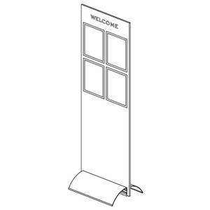 VGS silver poster holder sign display with magnetic lift-up cover for easy  insert changes