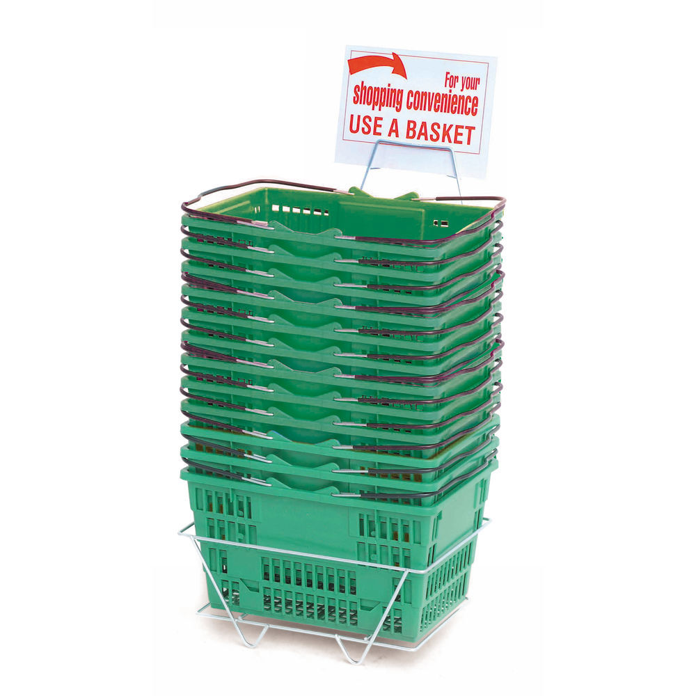 Green Plastic Shopping Baskets