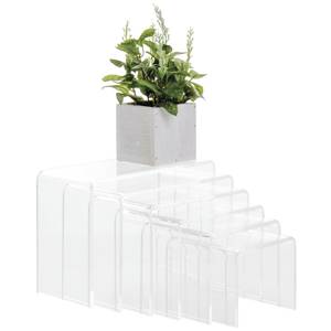 Acrylic Book Stand with Ledge ,6PC Clear Acrylic Display Easel, Transparent  Tabl
