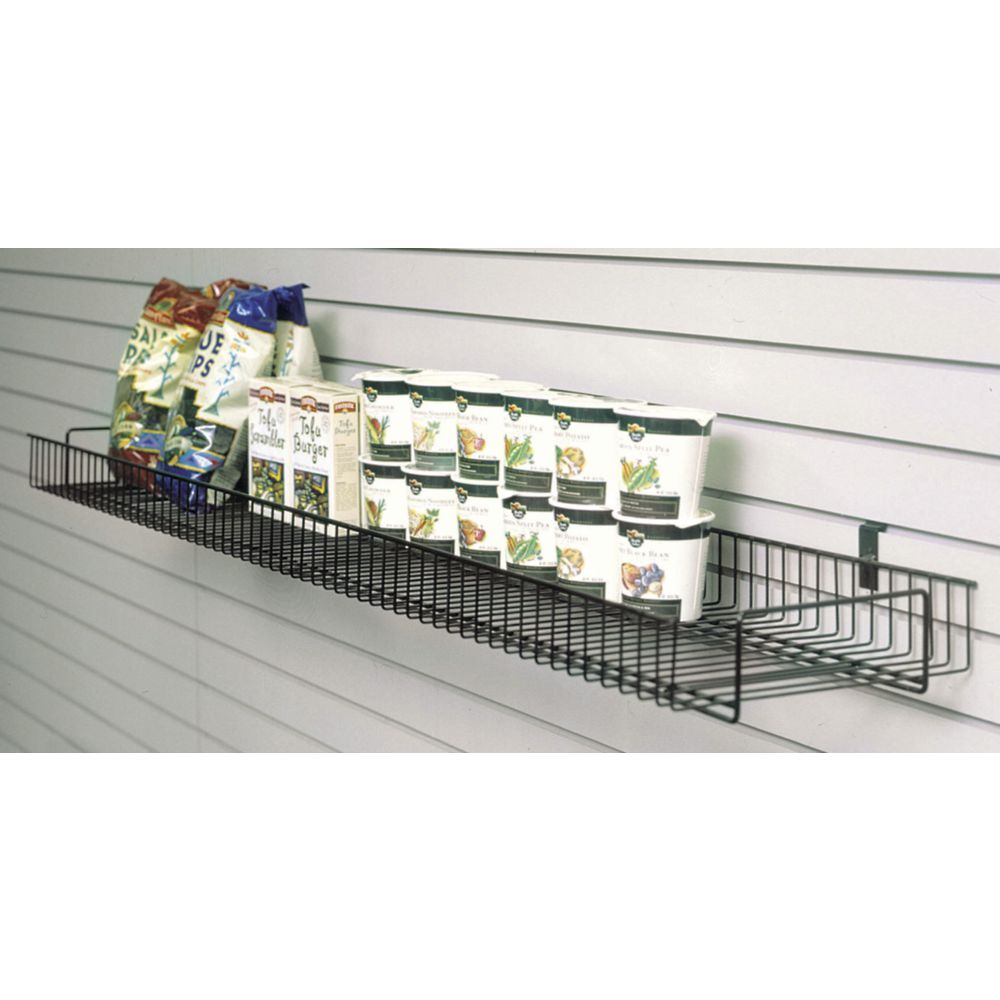 Slatwall Wire Shelf with Lip 60"L x 12"D