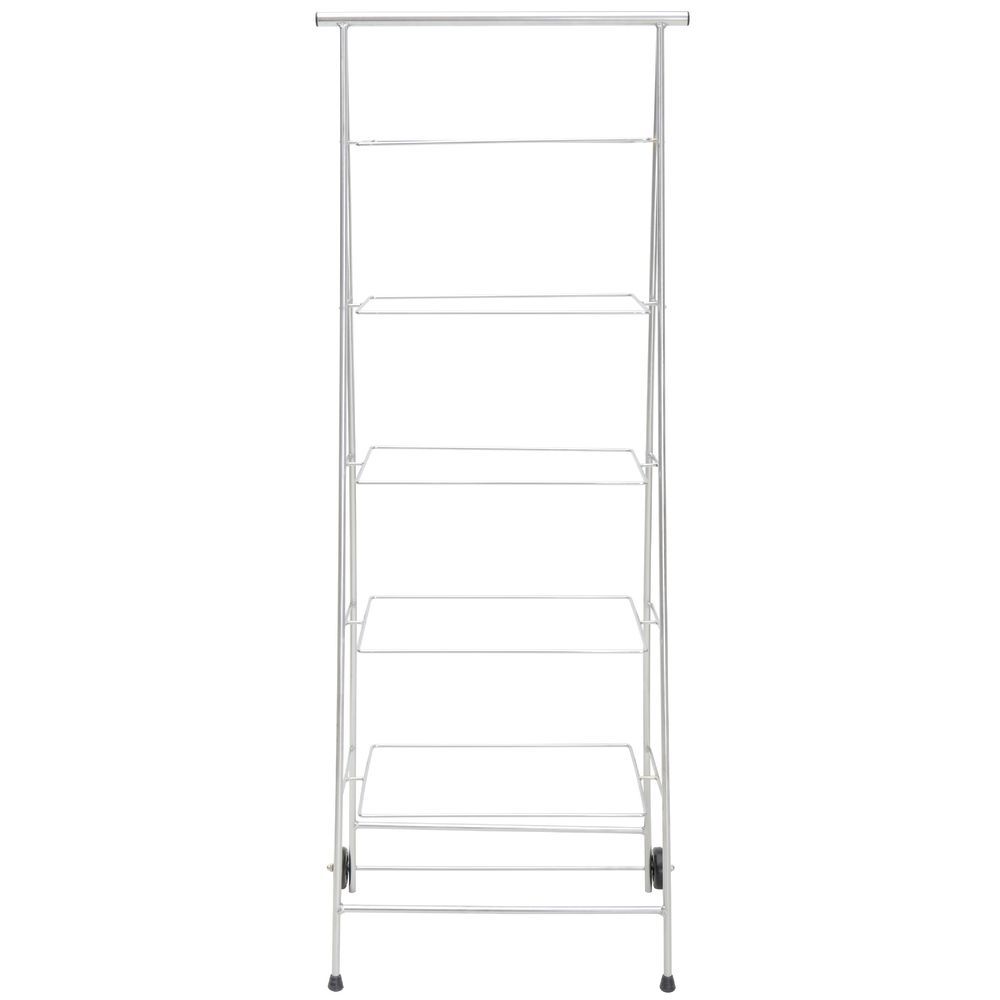 STAND, 5-TIER, MOBILE, CHROME, 24LX13-1/2WX6