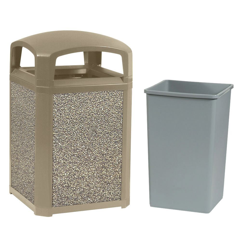 Dome Top Outdoor Trash Can